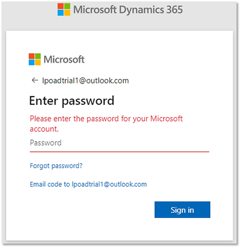 Enter password box